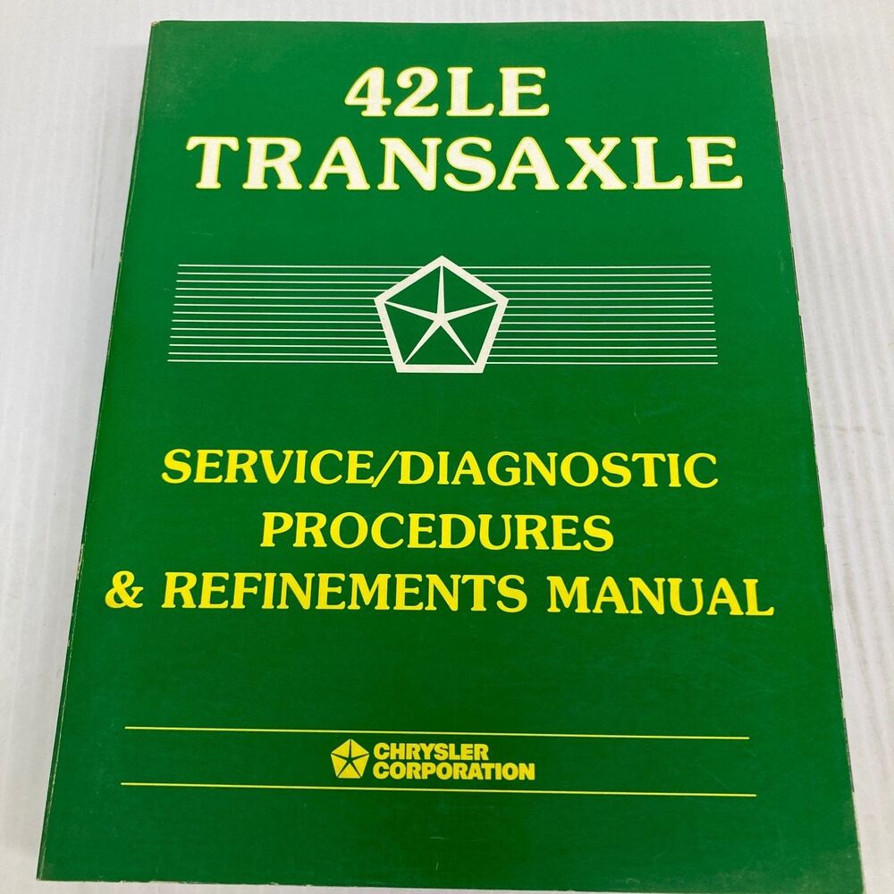42LE Transaxle Service Diagnostic Procedures Manual Chrysler